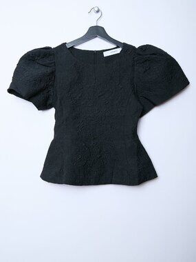 Simonett Puff Sleeve Structural Architectural Textured Japandi Scandi Style Top
